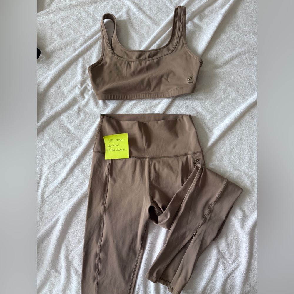 PE Nation Tan Leggings Set